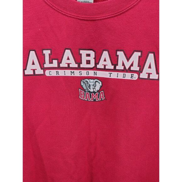 Alabama Crimson Tide Sweatshirt Size 2XL Red Crewneck Men VTG Gildan Heavyweight - Picture 4 of 10